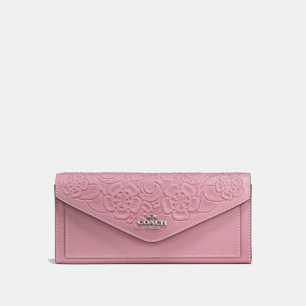 COACH: Soft Wallet With Tea Rose Tooling