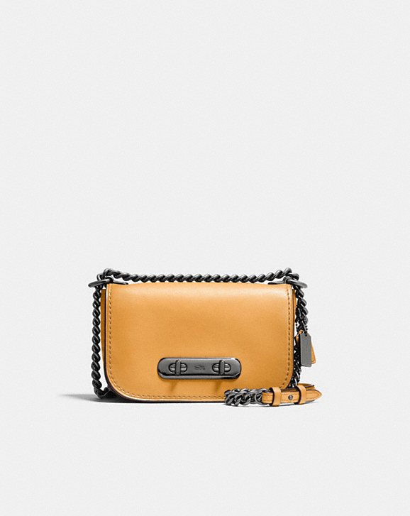 COACH SWAGGER SHOULDER BAG 20 IN BURNISHED GLOVETANNED LEATHER
