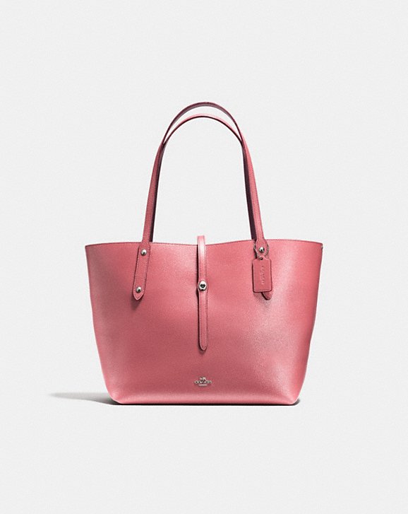 MARKET TOTE IN GLITTER ROSE POLISHED PEBBLE LEATHER