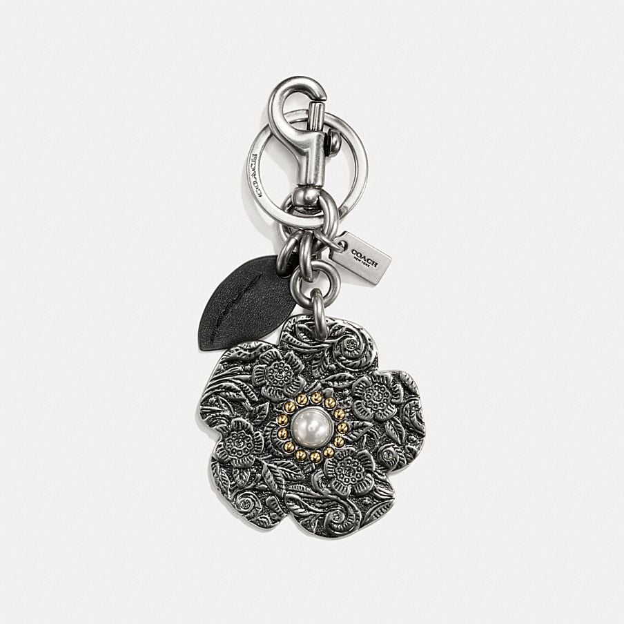 COACH: Tooled Willow Floral Bag Charm