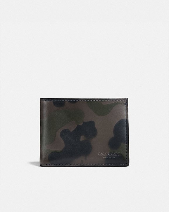 Coach Slim Billfold Wallet With Wild Beast Print