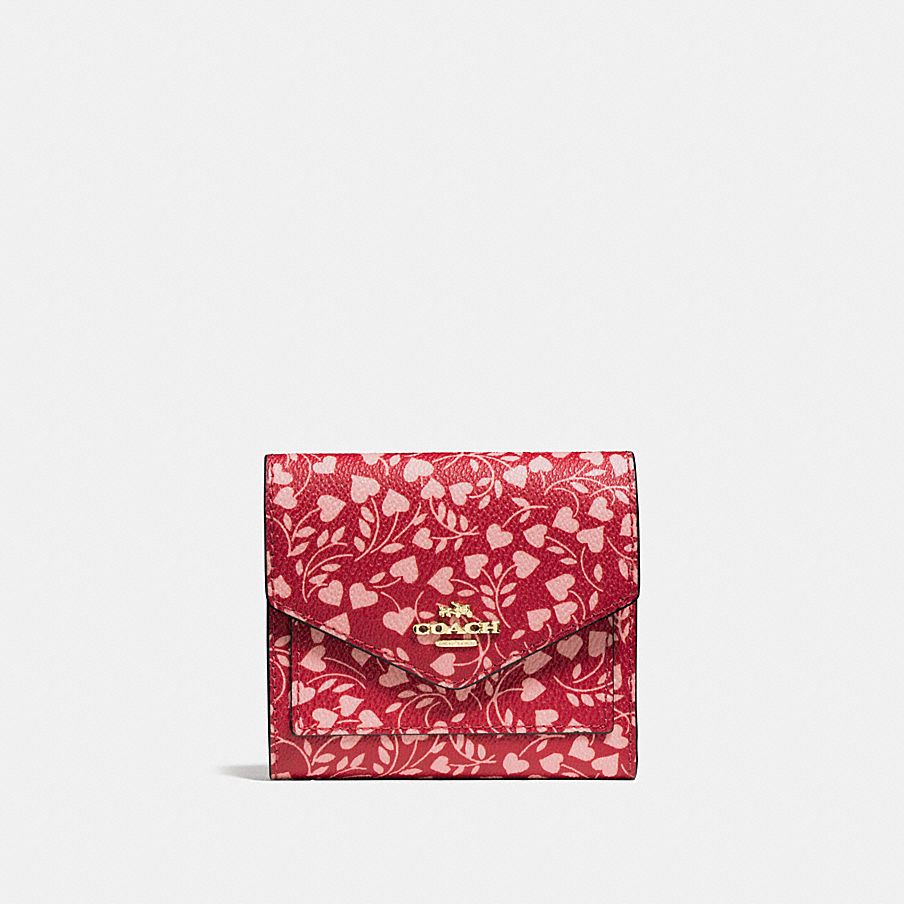 SMALL WALLET WITH LOVE LEAF PRINT