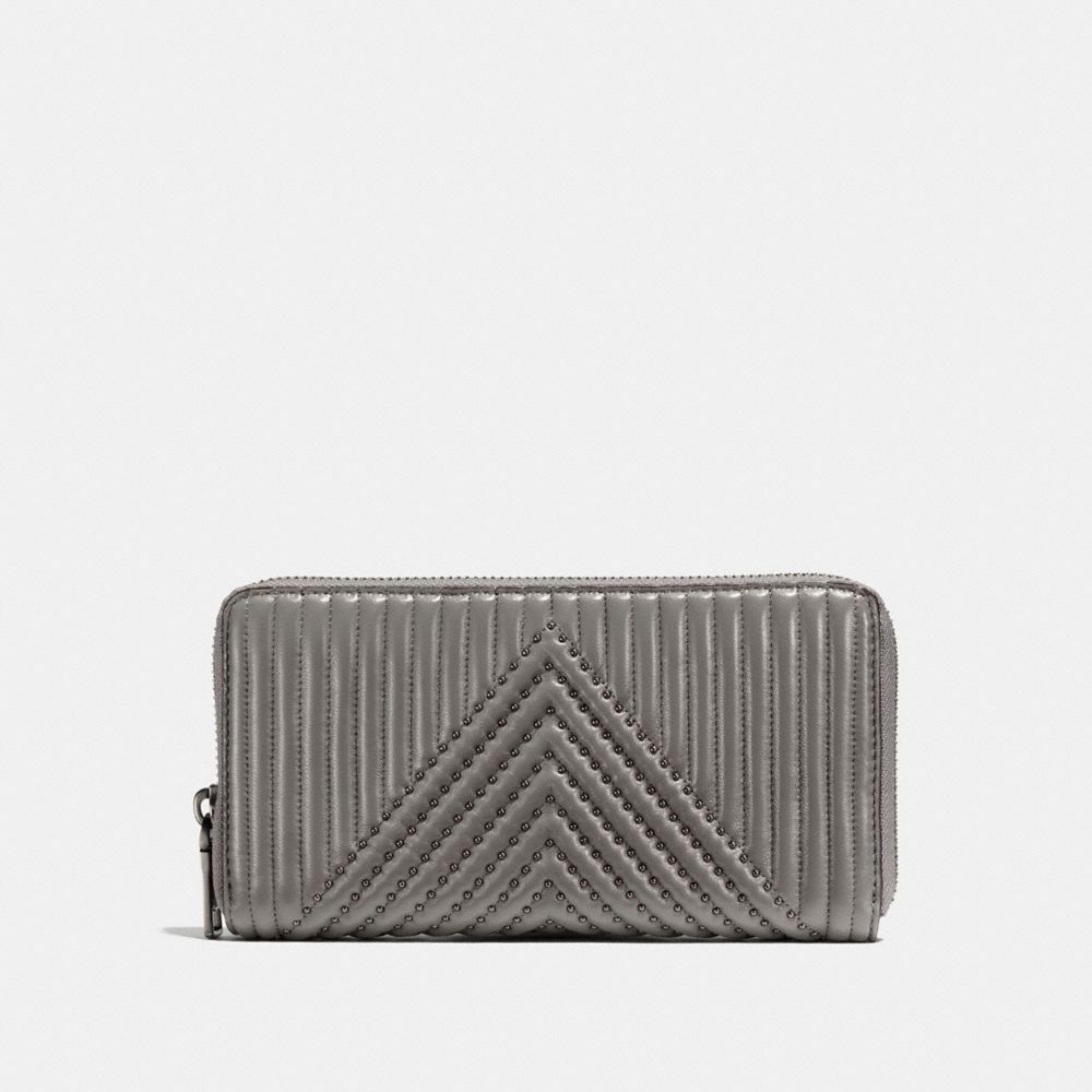COACH Accordion Zip Wallet With Quilting and Rivets