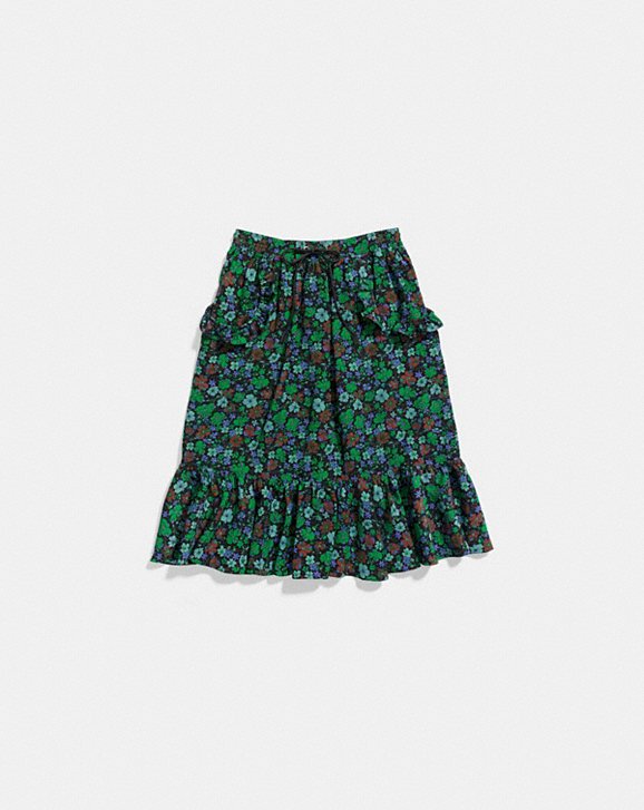 DAISY PRINT RUFFLE SKIRT