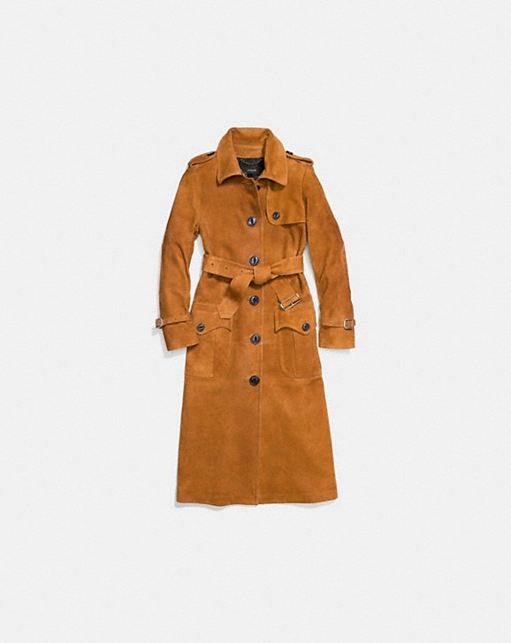 SUEDE TRENCH COAT