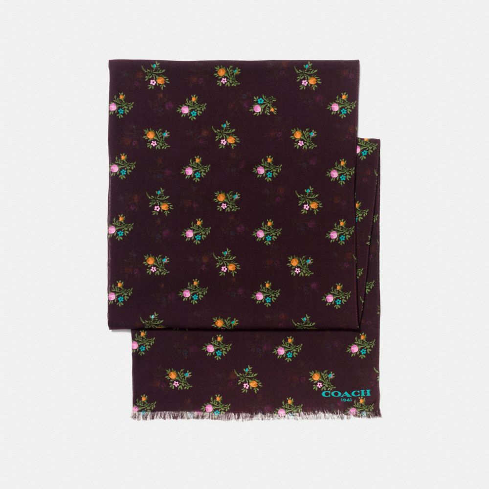 COACH Allover Cross Stitch Floral Oblong