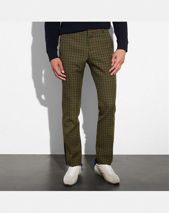 GINGHAM STRAIGHT LEG TROUSER
