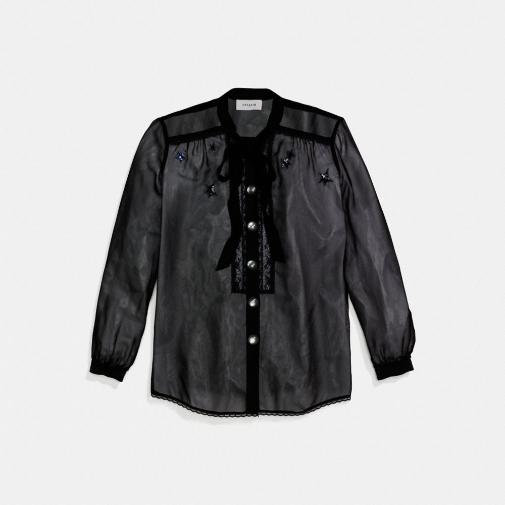 COACH Tie Neck Blouse