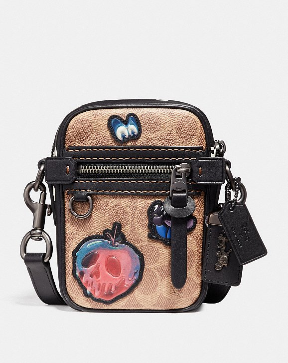 disney x coach dylan 10 in signature patchwork