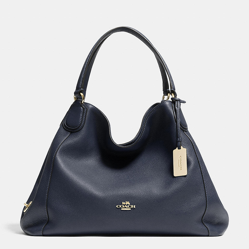 COACH Designer Purses | Edie Shoulder Bag In Pebble Leather