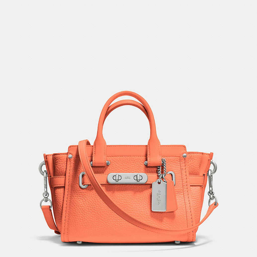 COACH SWAGGER 20 CARRYALL IN PEBBLE LEATHER COACH SWAGGER 20 CARRYALL IN PEBBLE LEATHER