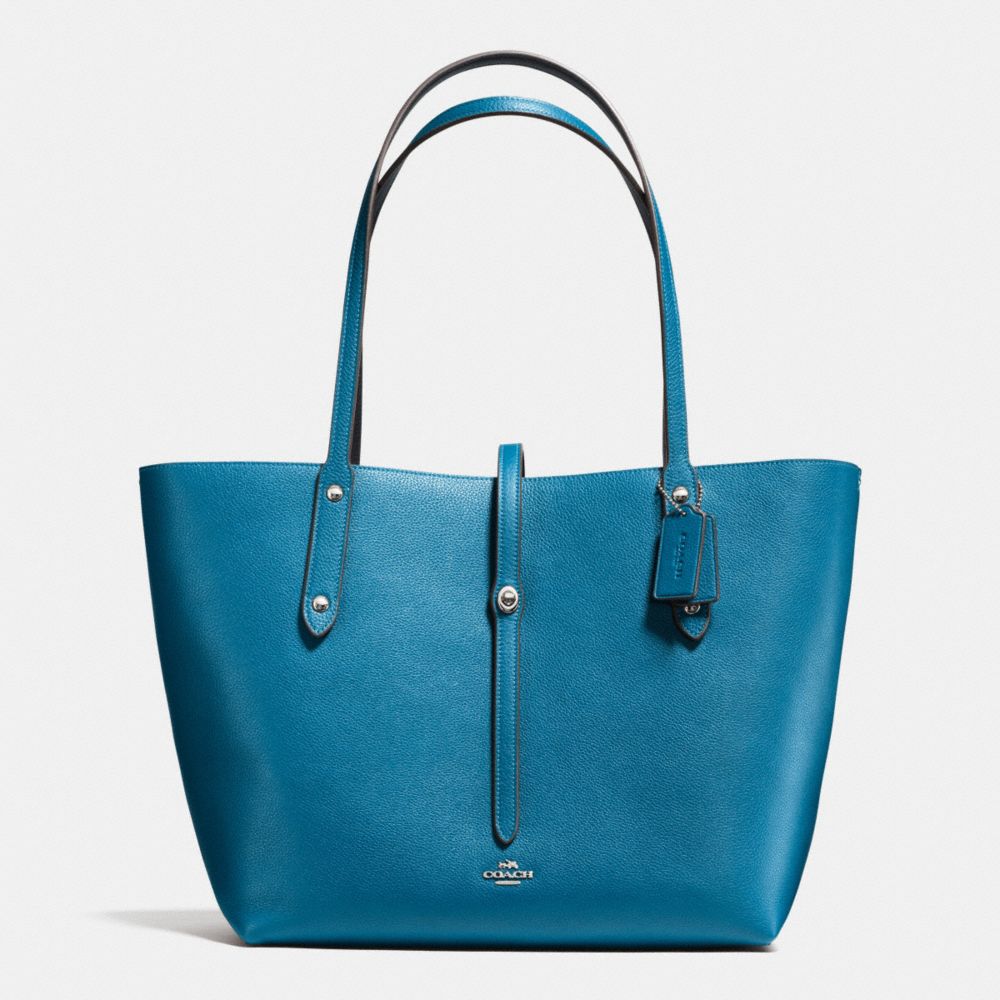 COACH Designer Totes Market Tote In Refined Pebble Leather