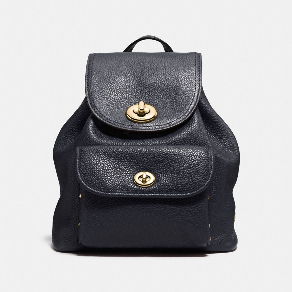 COACH Designer Backpacks Mini Turnlock Rucksack In Pebble Leather