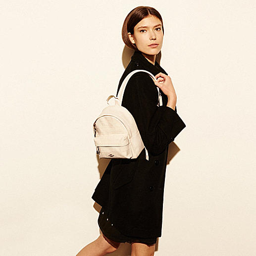 Mini Campus Backpack in Croc Embossed Leather - Alternate View A4