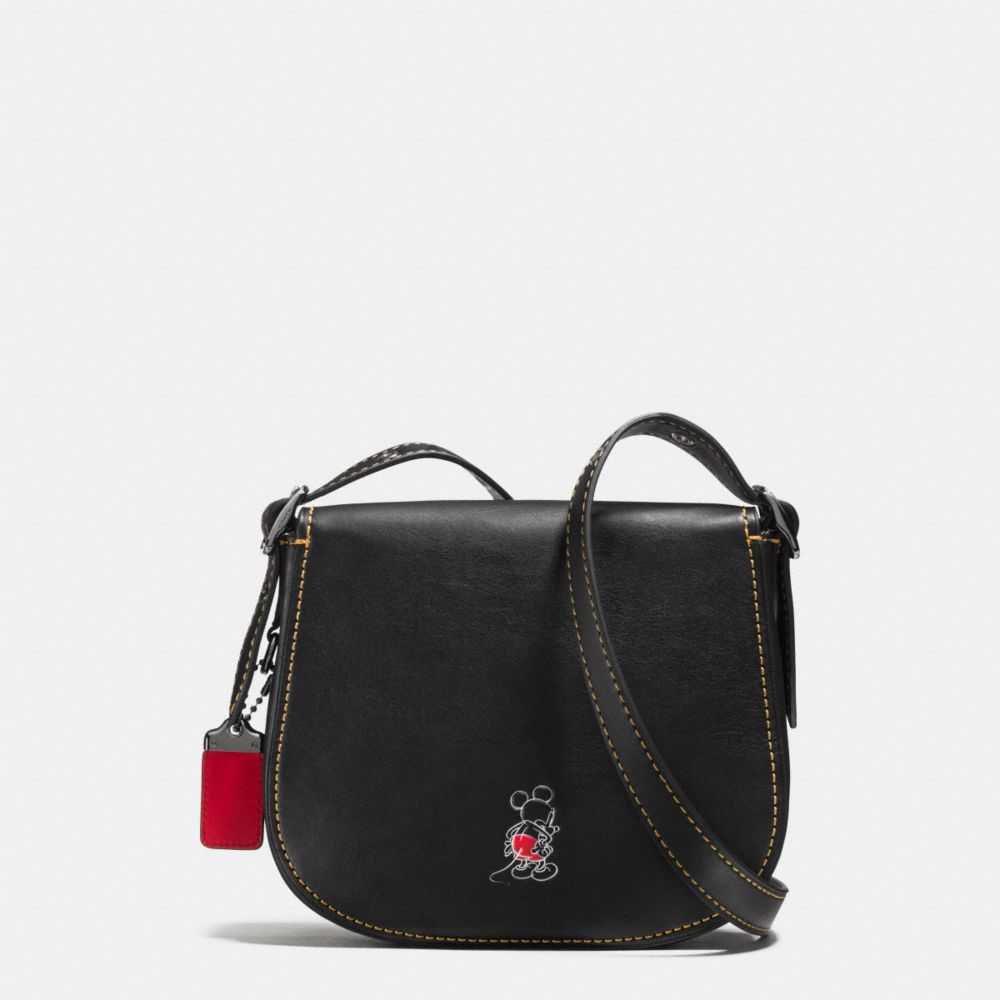 COACH Designer Crossbody Mickey Saddle Bag 23 In Glovetanned Leather