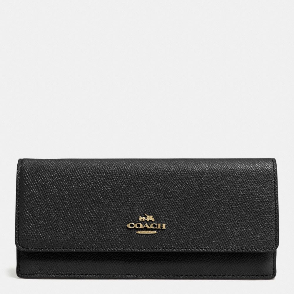 COACH Designer Wallets | Soft Wallet In Embossed Textured Leather