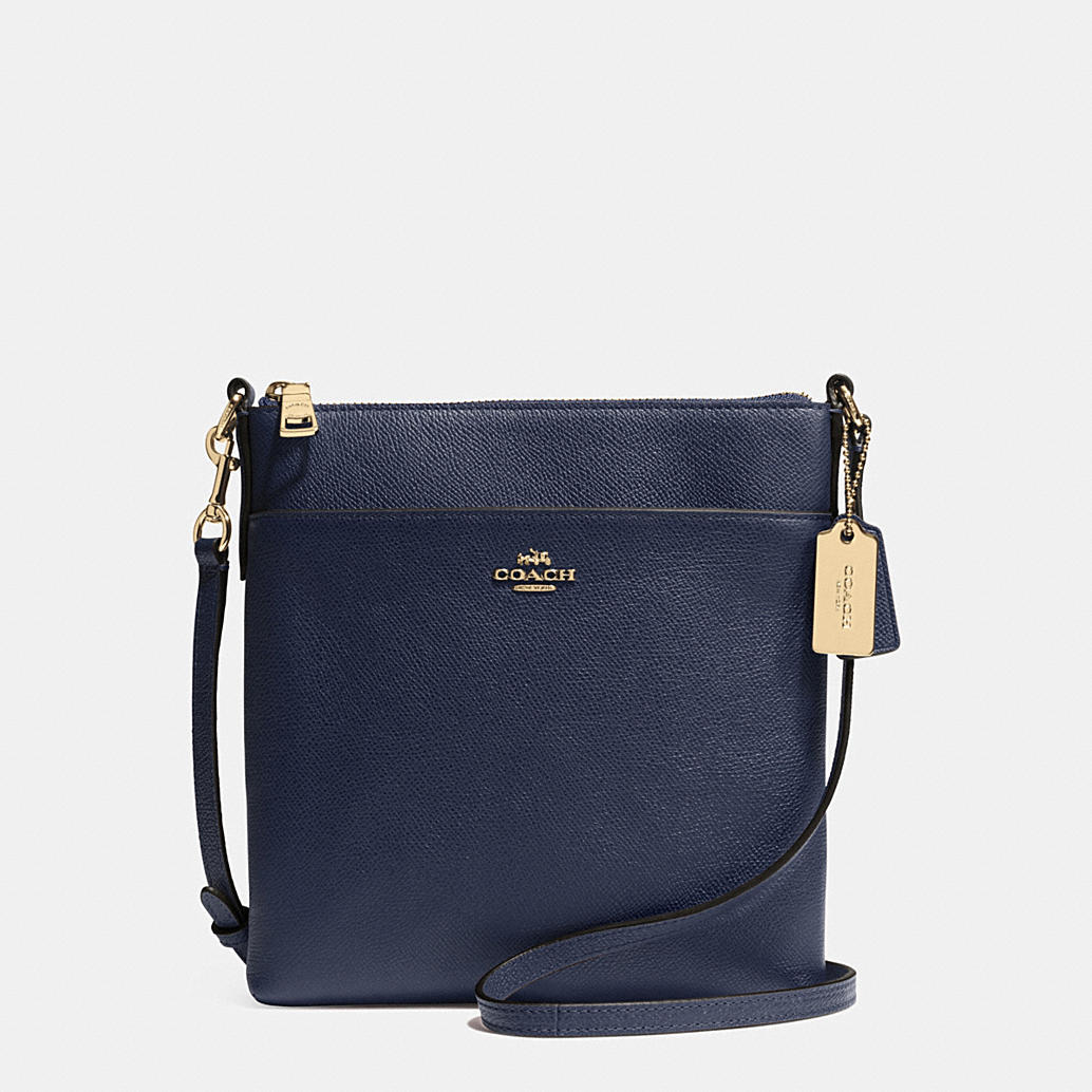 COACH: North/south Swingpack In Embossed Textured Leather