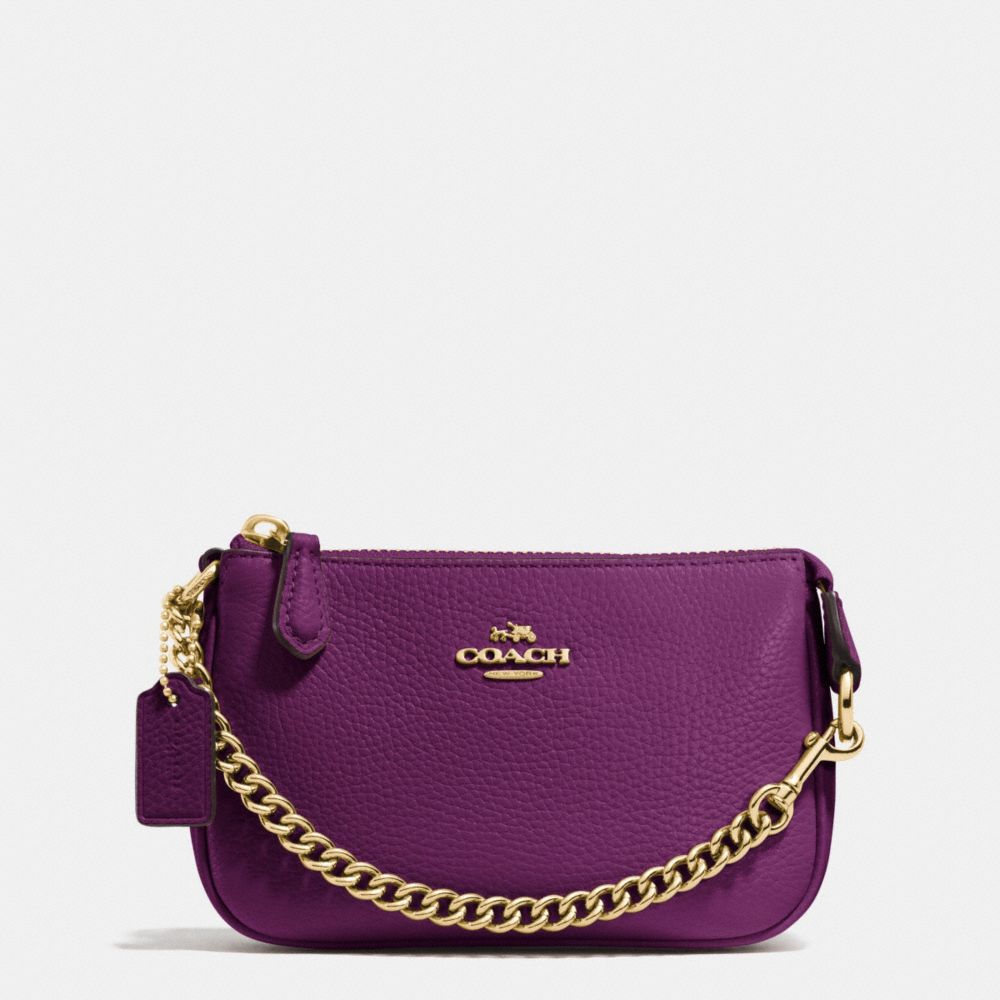 COACH Nolita Wristlet 15 in Pebble Leather