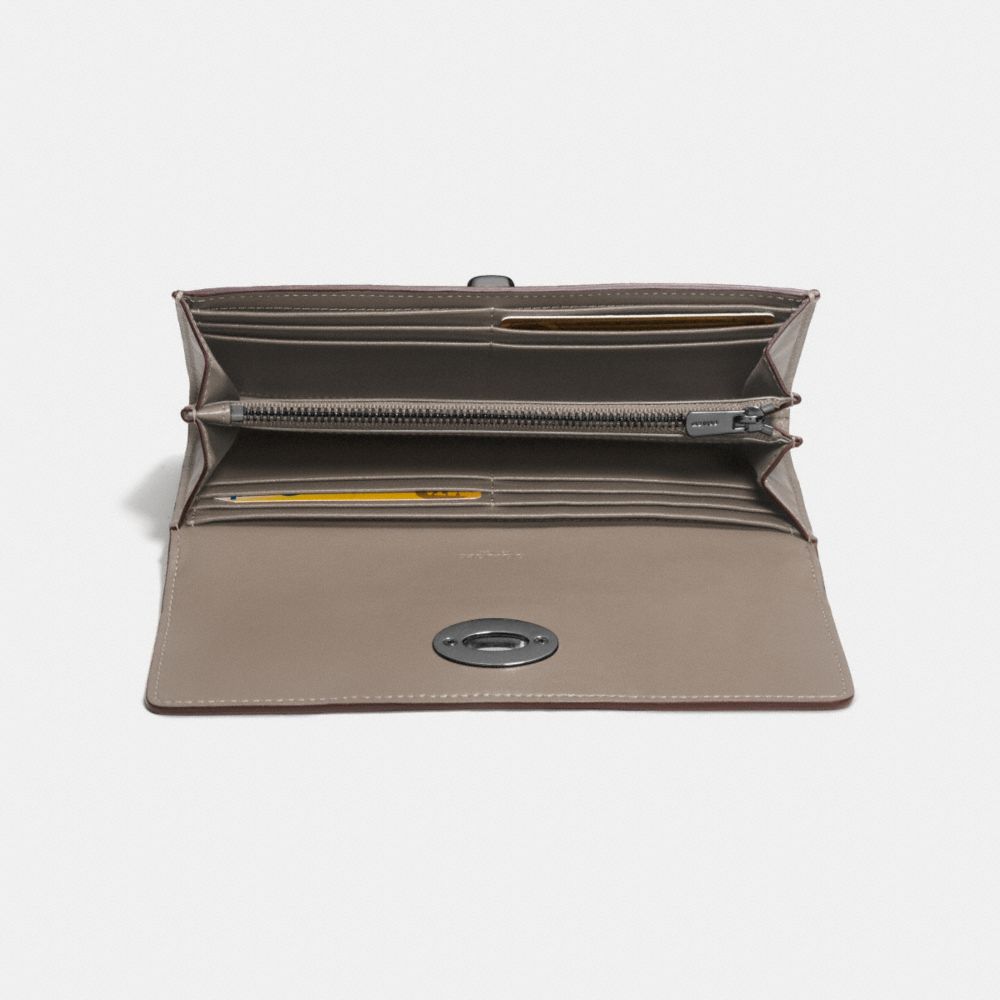 COACH Designer Wallets Turnlock Slim Envelope Wallet In Smooth Leather