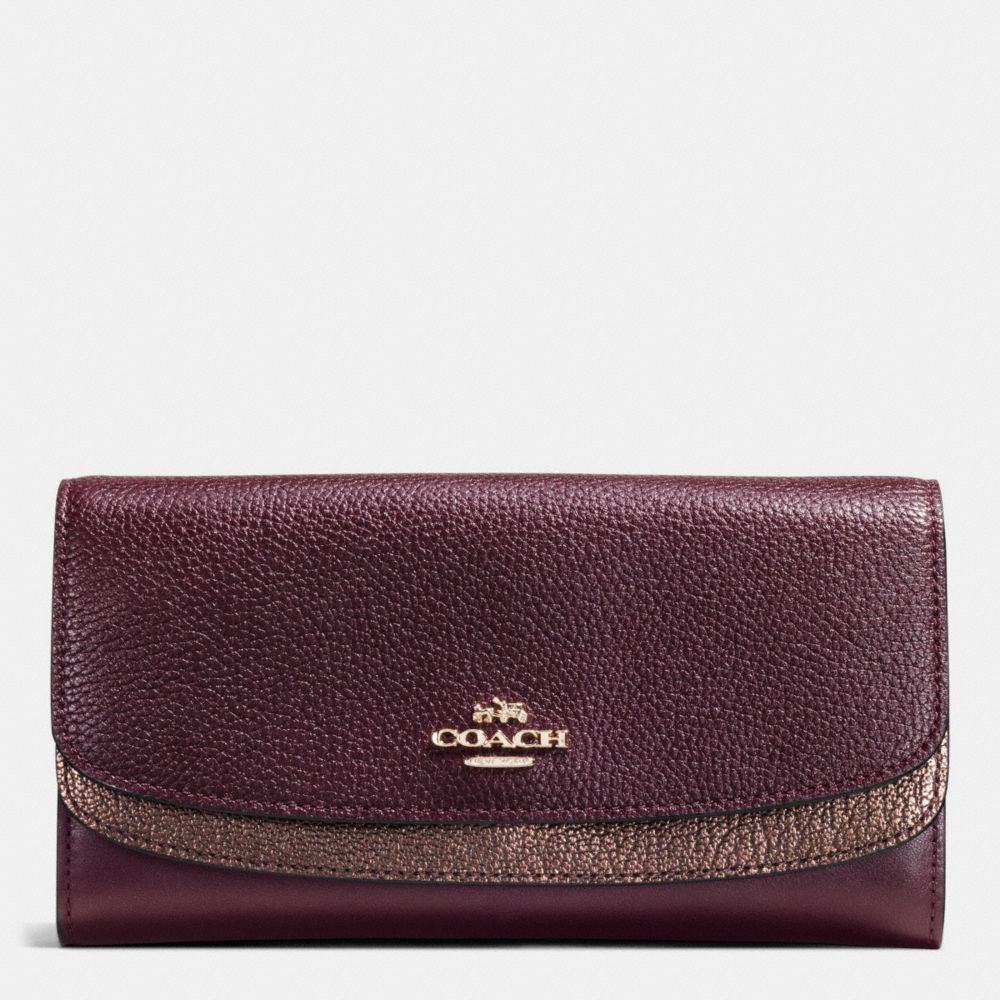 COACH Double Flap Wallet in Colorblock Leather