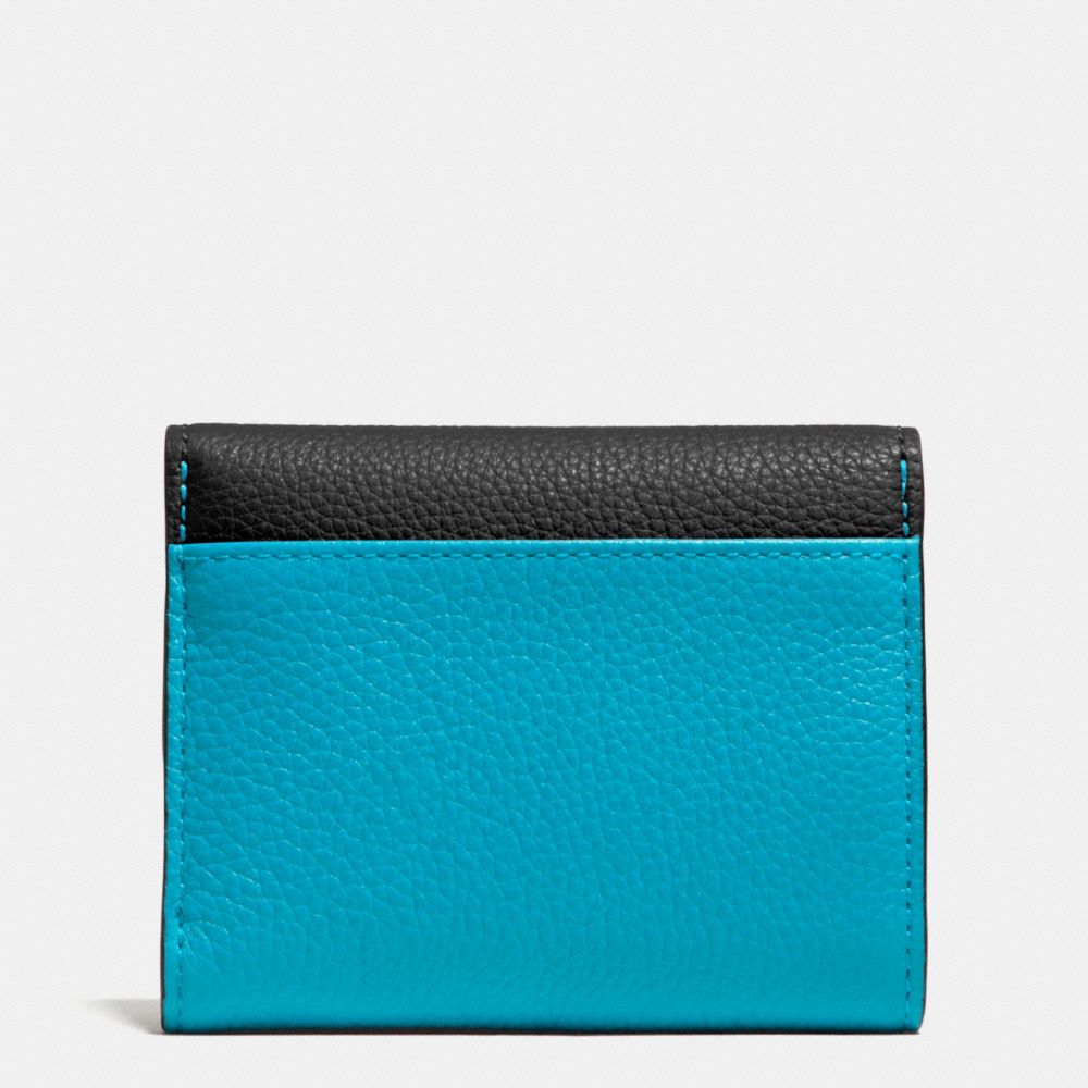 COACH Double Flap Small Wallet In Colorblock Leather