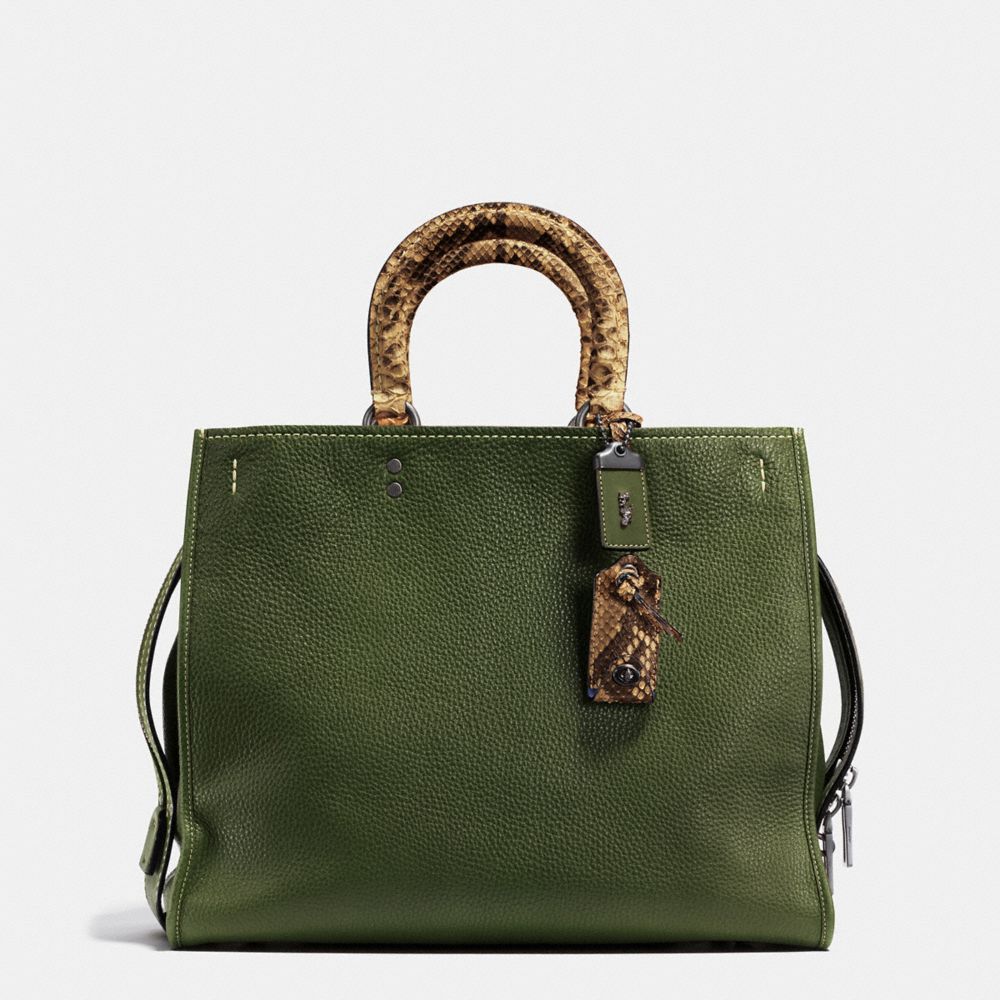 COACH Designer Purses Rogue Bag 36 In Colorblock Python