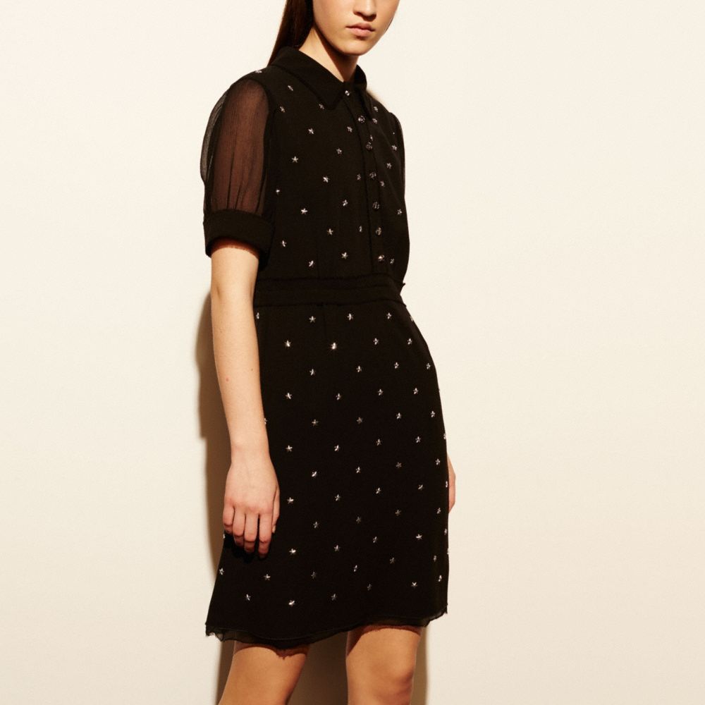 COACH Designer Dresses Star Stud Embellished Dress