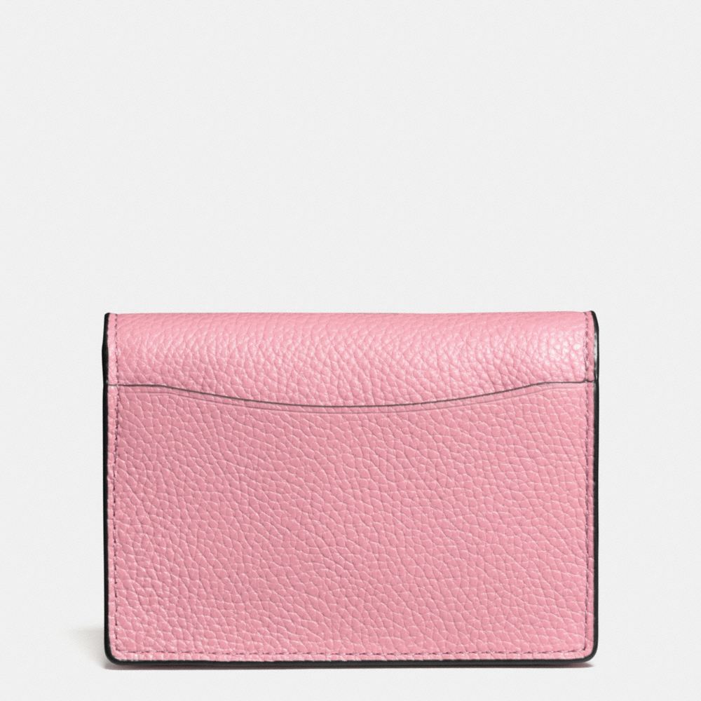 COACH Envelope Card Case In Polished Pebble Leather