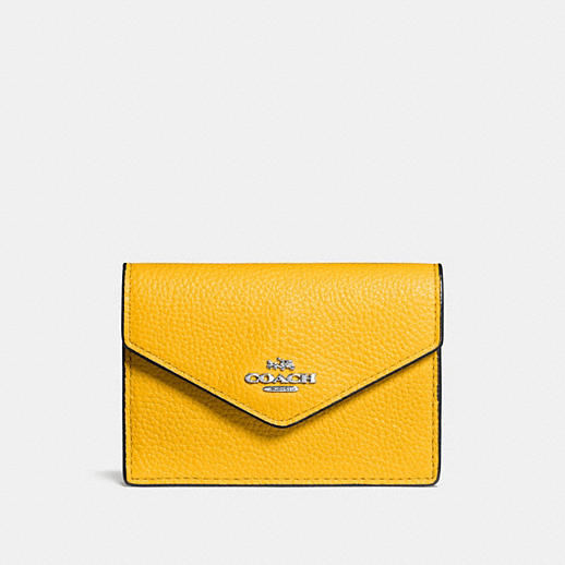 Envelope Card Case in Polished Pebble Leather