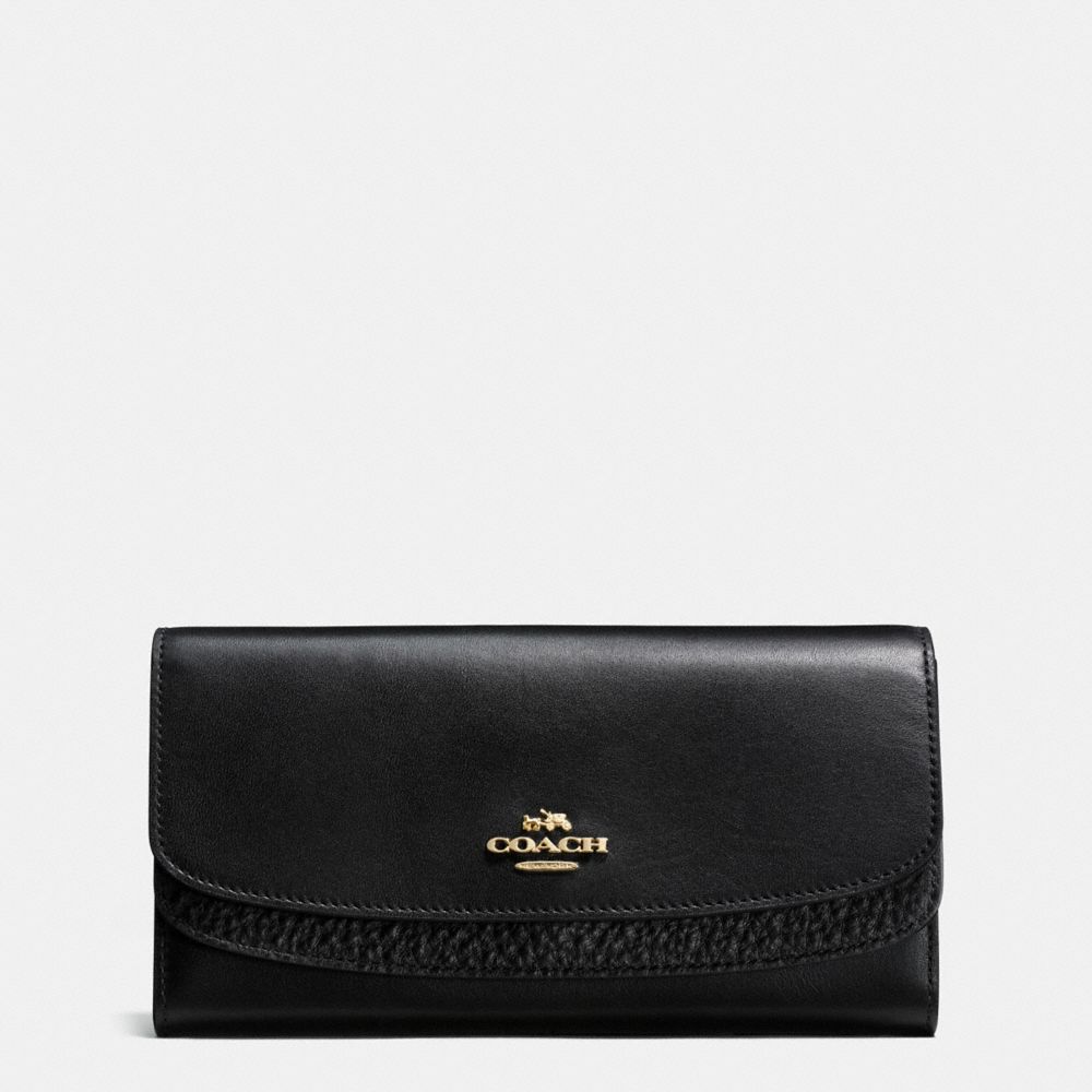 COACH Double Flap Wallet in Glovetanned Leather