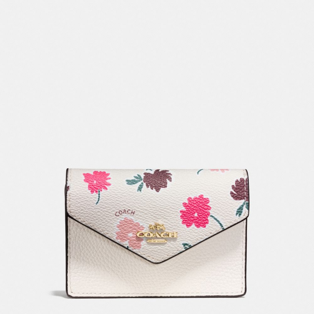 COACH Envelope Card Case In Daisy Field Print Coated Canvas