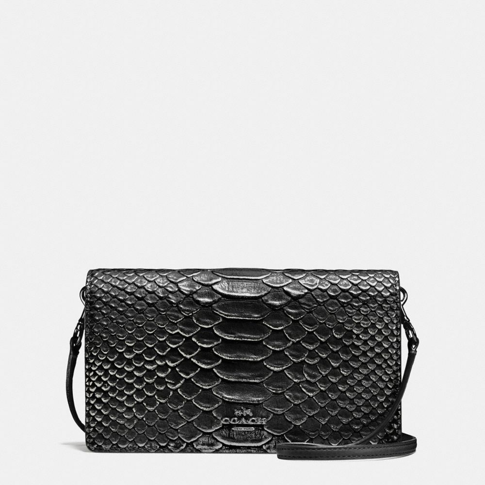 COACH Foldover Crossbody in Exotic Embossed Leather