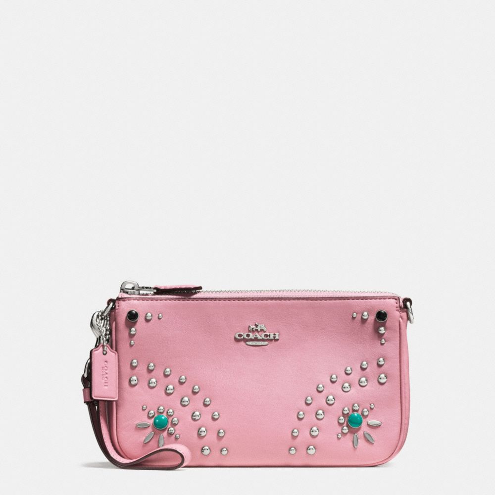 COACH Nolita Wristlet 19 in Glovetanned Leather With Western Rivets