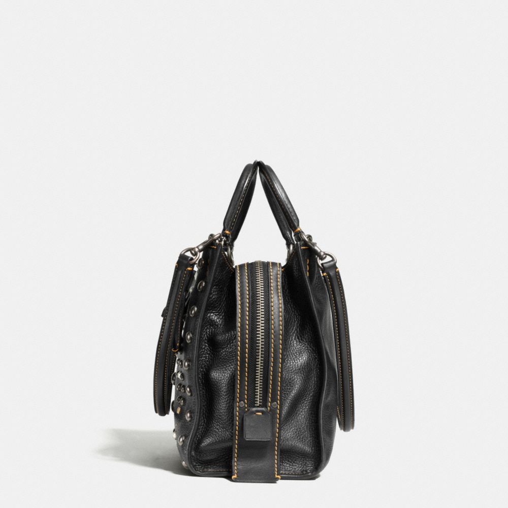 COACH Designer Purses Western Rivets Rogue Bag In Pebble Leather