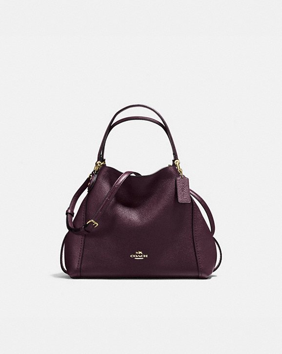 EDIE SHOULDER BAG 28 IN POLISHED PEBBLE LEATHER