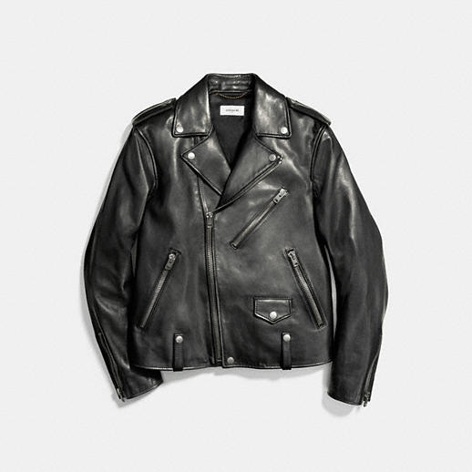 COACH: Leather Moto Jacket