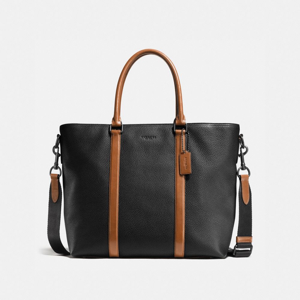 COACH Metropolitan Tote in Material Block Leather