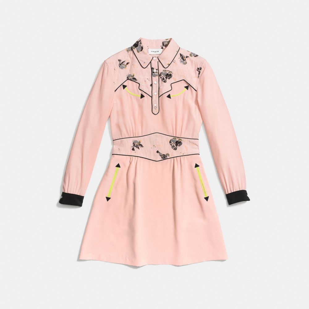 3 Stores COACH Abstract Print Shirt Dress, Shell ModeSens