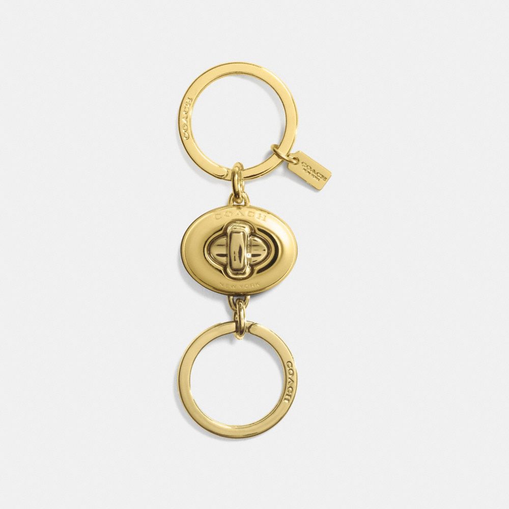 COACH Designer Keychains Mini Turnlock Valet Key Ring