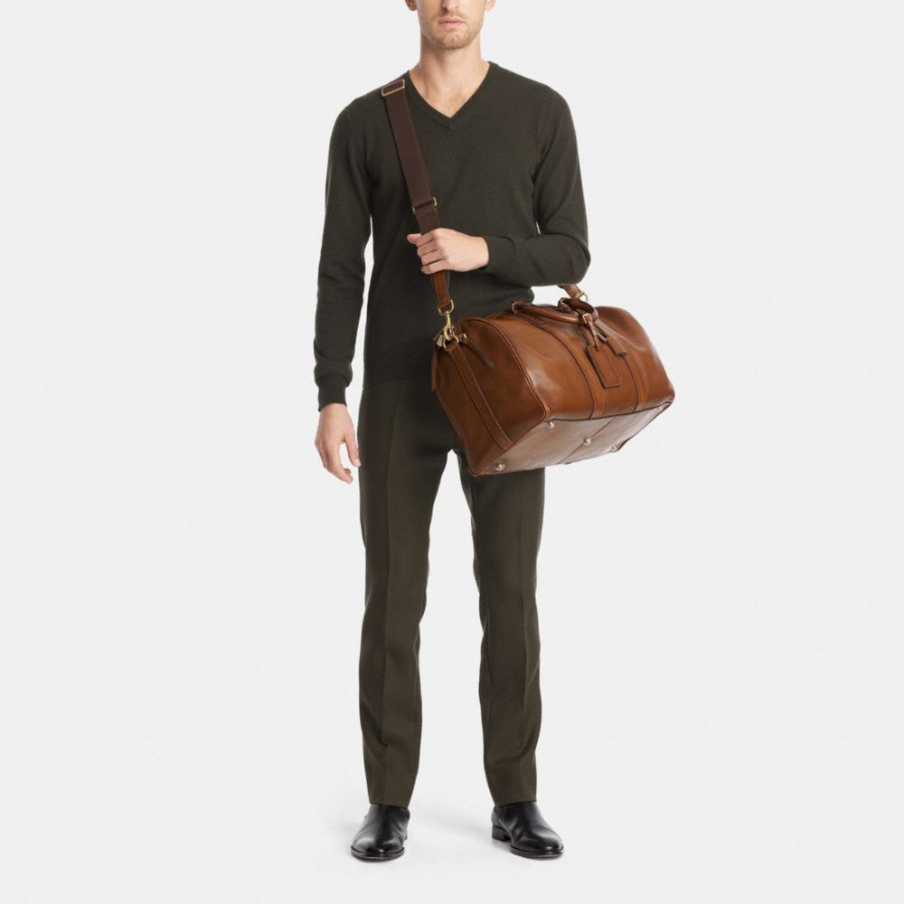 Coach Men's Pebbled Leather Duffle Bag