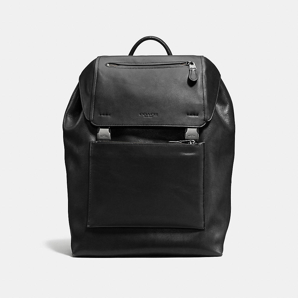 COACH Mens Leather Backpacks | Manhattan Backpack In Leather