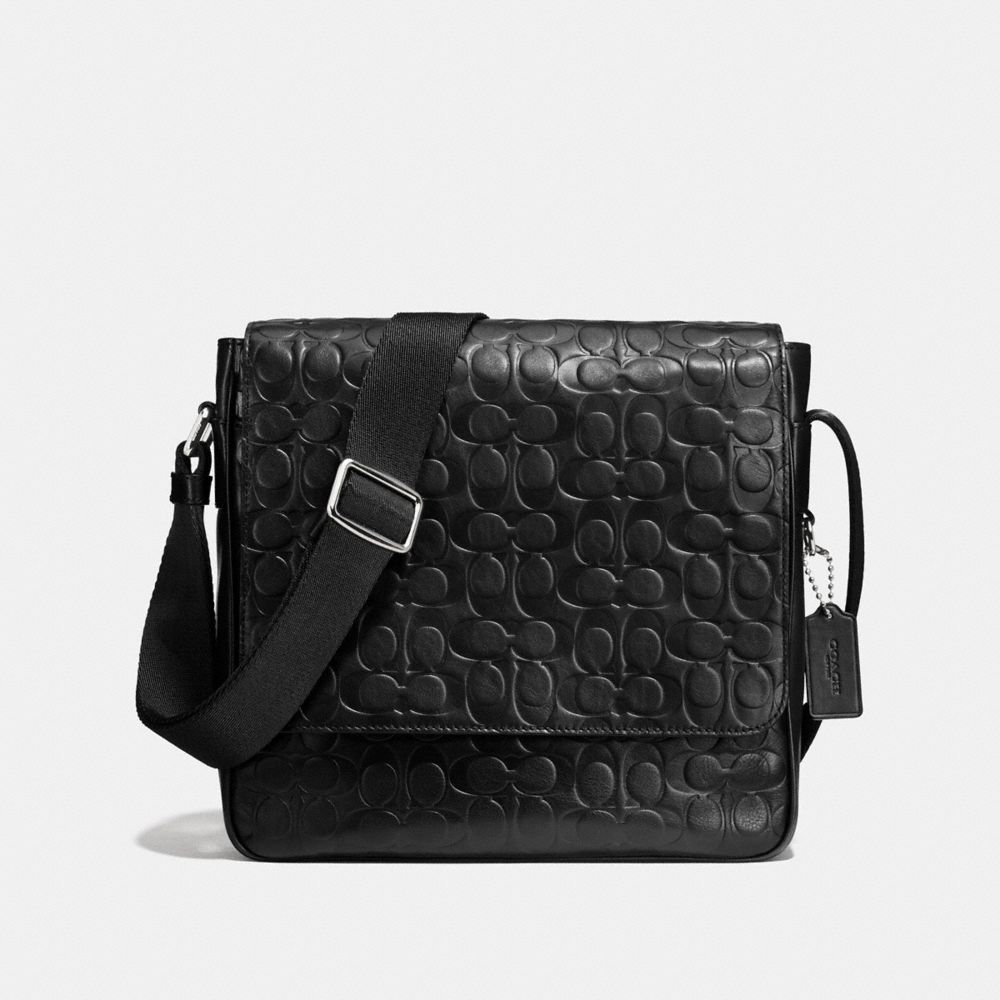 COACH Mens Leather Messenger Metropolitan Map Bag In Signature Sport Calf Leather