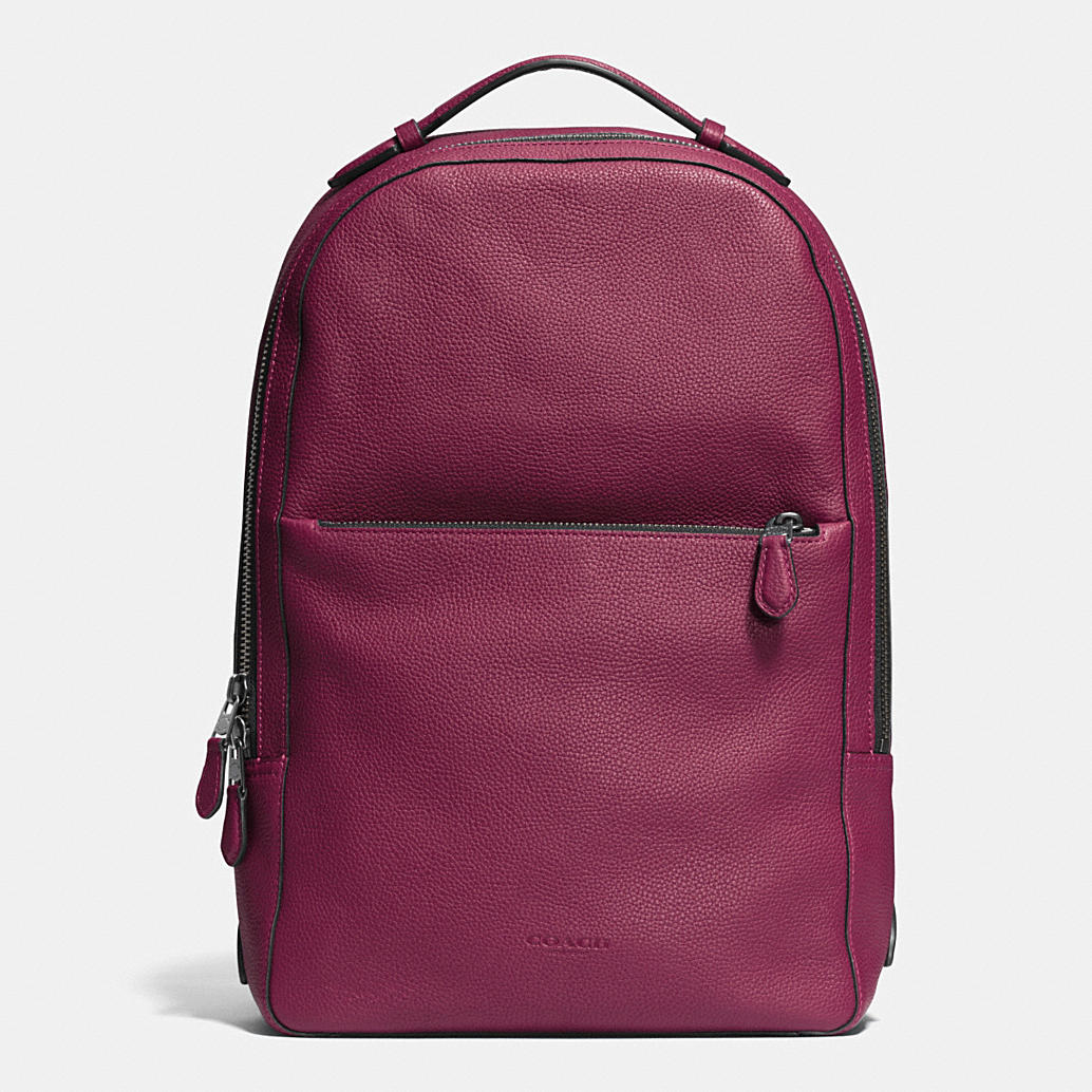 COACH Mens Leather Backpacks | Metropolitan Soft Backpack In Refined Pebble Leather