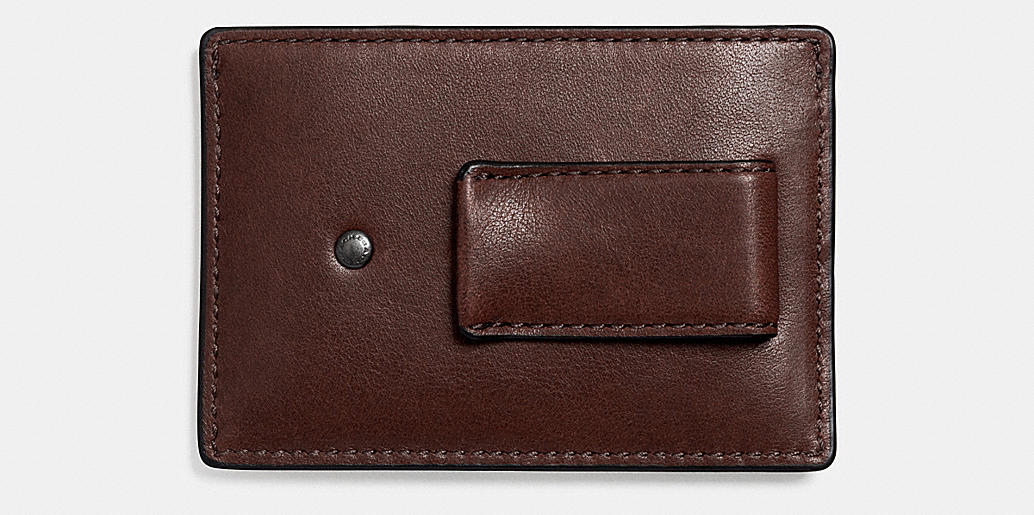 COACH Mens Wallets | Money Clip Card Case In Sport Calf Leather