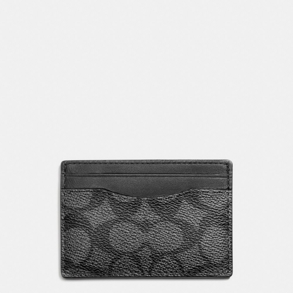 COACH Mens Wallets Card Case In Signature Coated Canvas