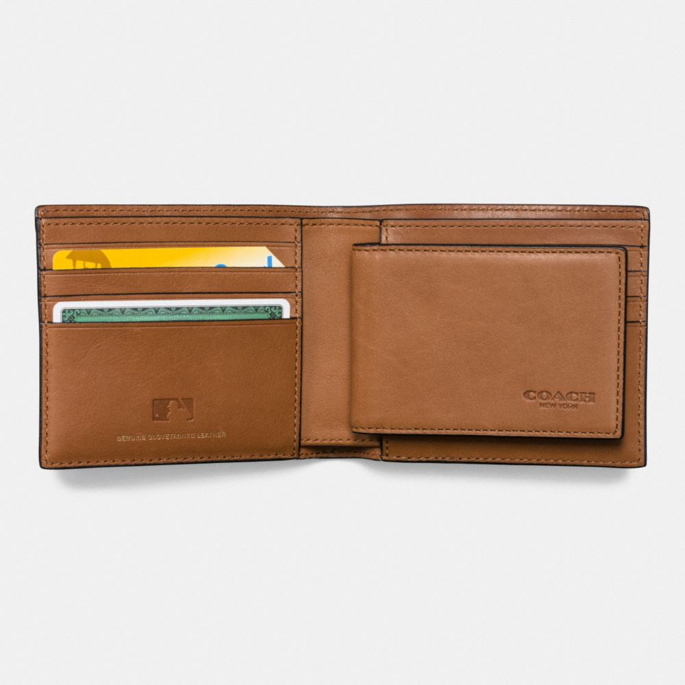 COACH Mens Wallets Mlb Compact Id Wallet In Sport Calf Leather