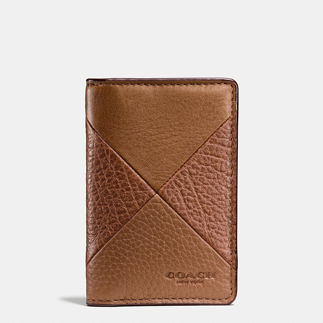 COACH Mens Wallets | Card Wallet In Patchwork Leather