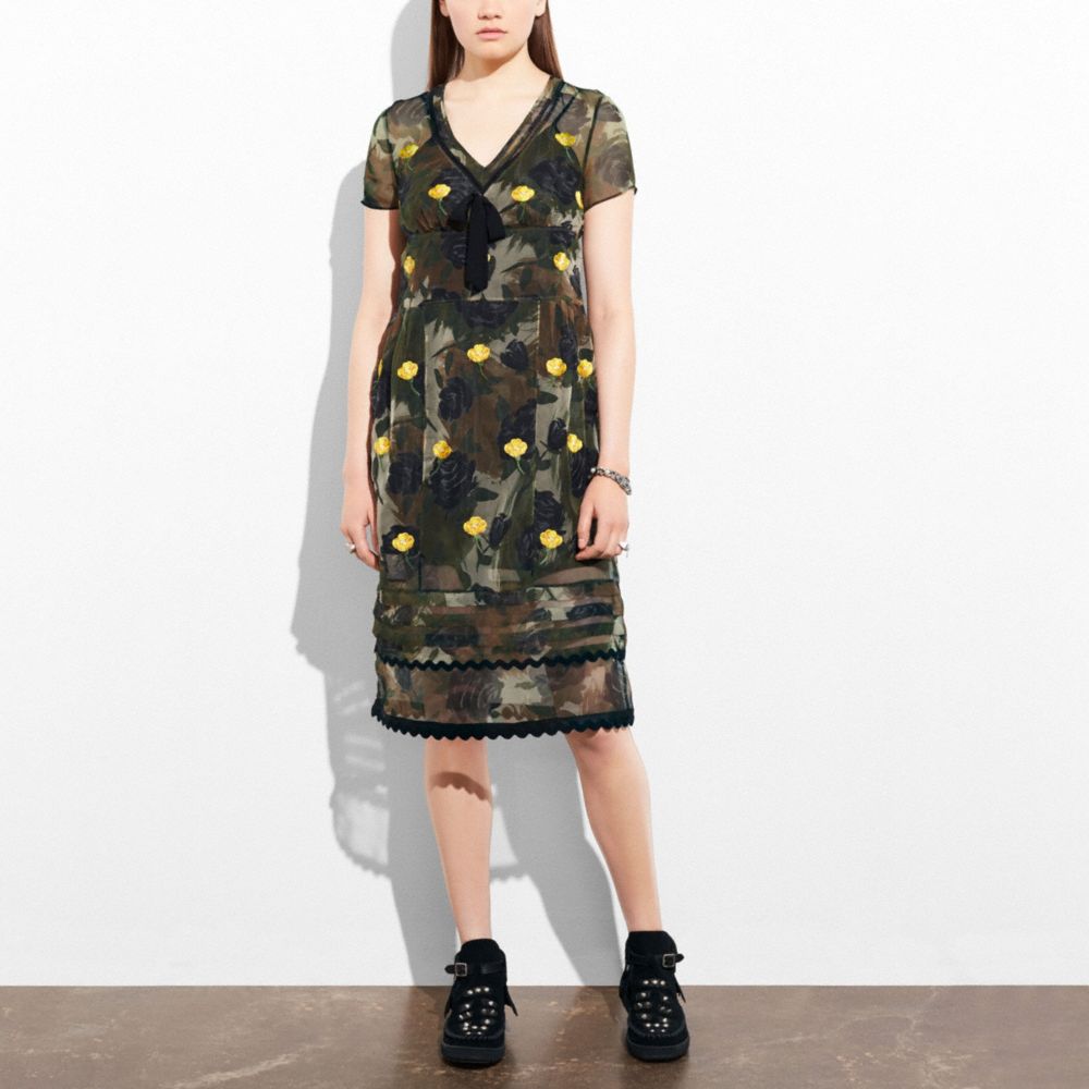 COACH Sheer Dress With Bow