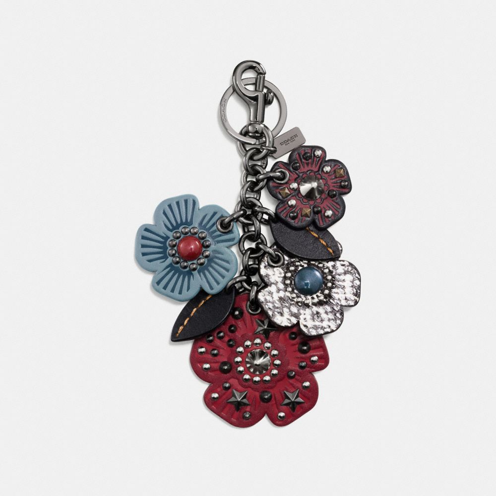 COACH Exotic Willow Floral Mix Bag Charm