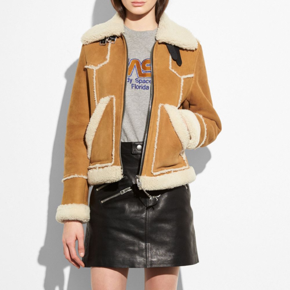 COACH Shearling Lumber Jacket